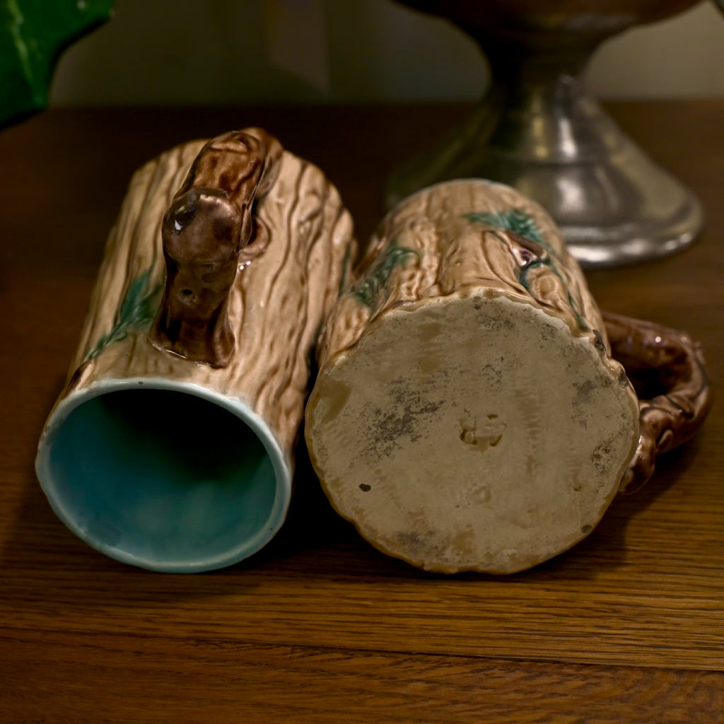 Small Vintage Majolica Mugs