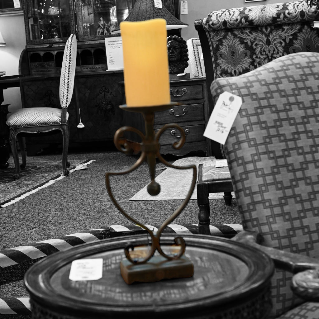 Candleholder 13" Iron by Jan Barboglio
