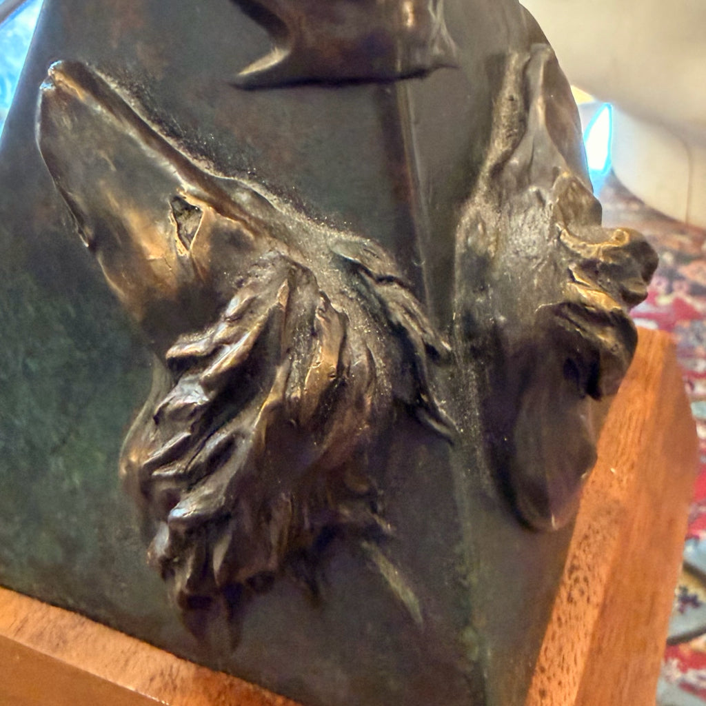 Sculpture Egyptian Pyramid Saluki Dog Motif