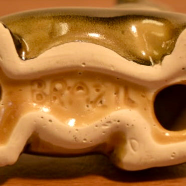 Vintage Dog Figurine Brazilian Pottery