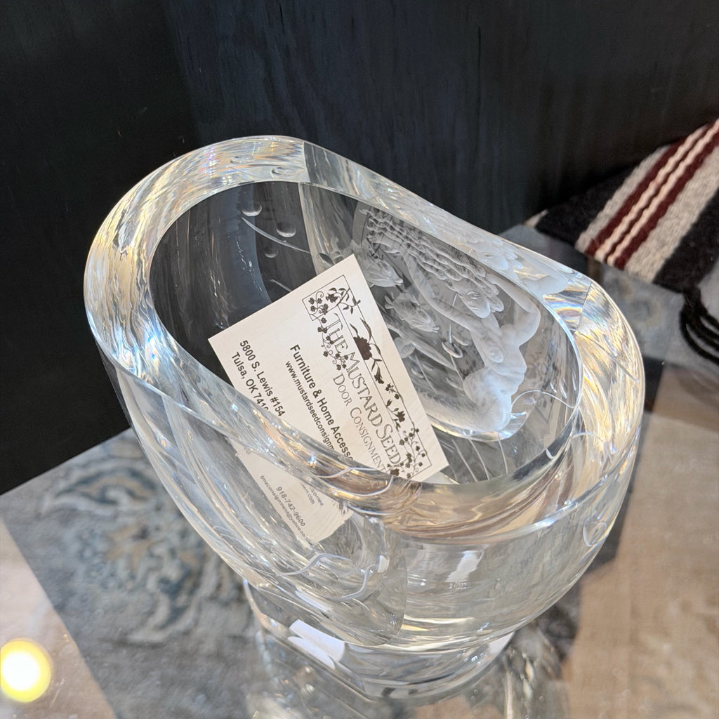 Vintage Art Deco Crystal Vase Orrefores