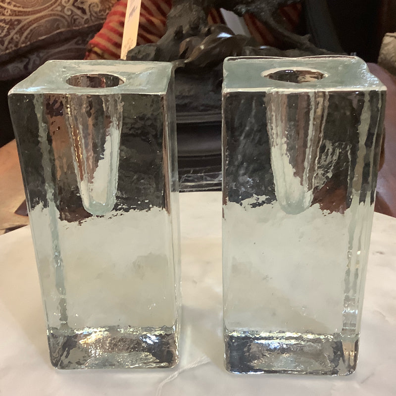 Candlesticks Modern Blenko Art Glass