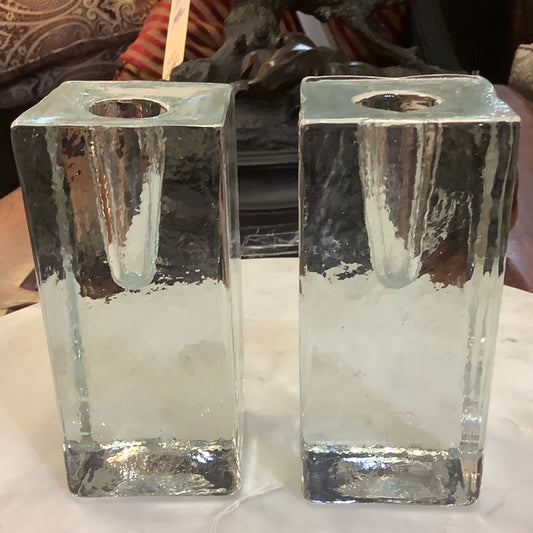 Candlesticks Modern Blenko Art Glass