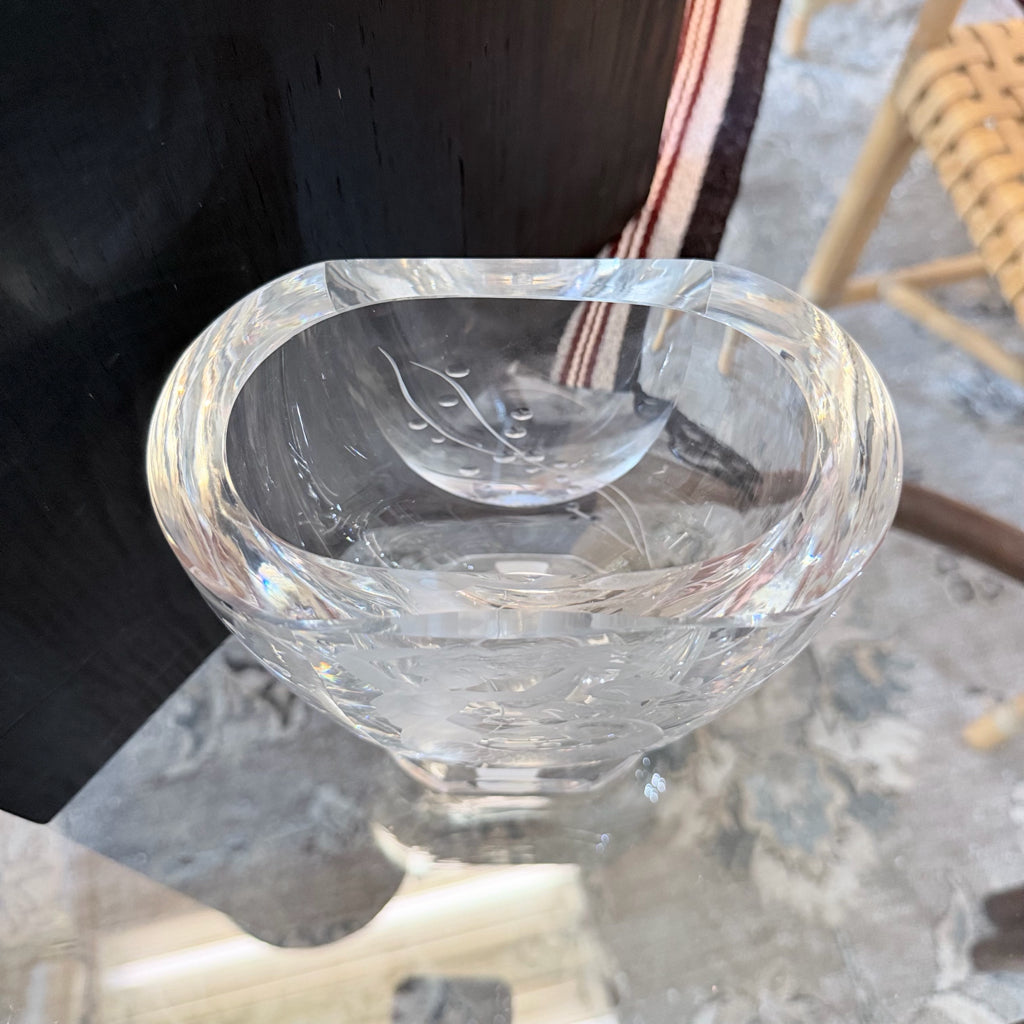 Vintage Art Deco Crystal Vase Orrefores