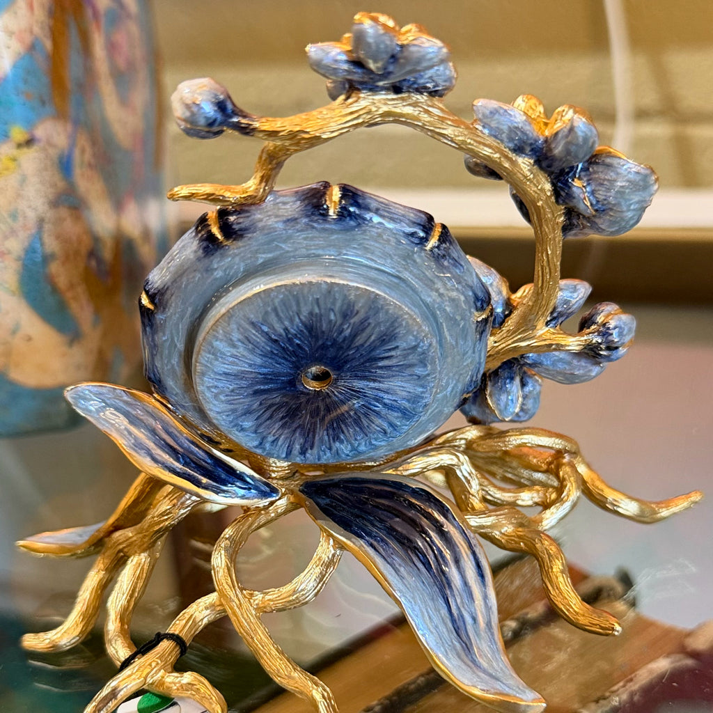 Jay Strongwater Tara Orchid Table Clock