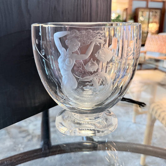 Vintage Art Deco Crystal Vase Orrefores