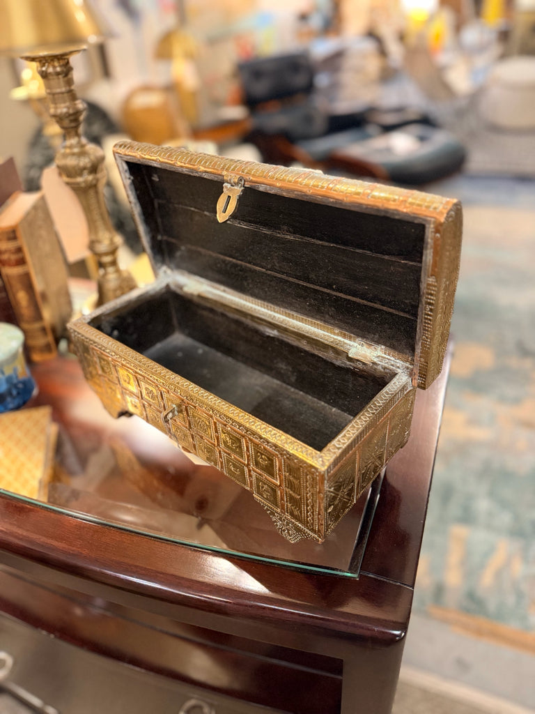 Handcrafted Wrapped Wood Coffer