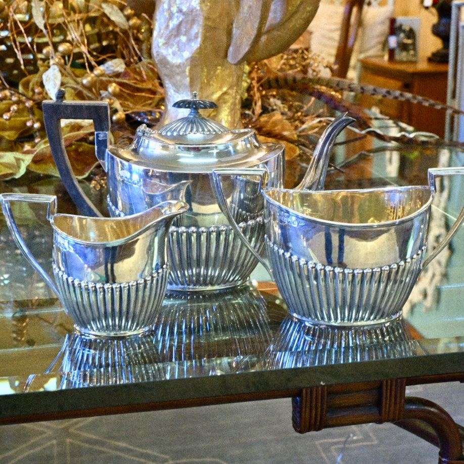 Antique English Sterling Silver Tea Set