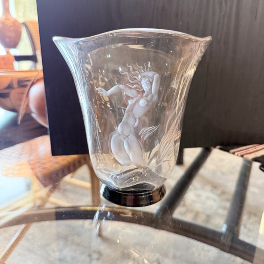 Vintage Art Deco Crystal Vase Orrefors