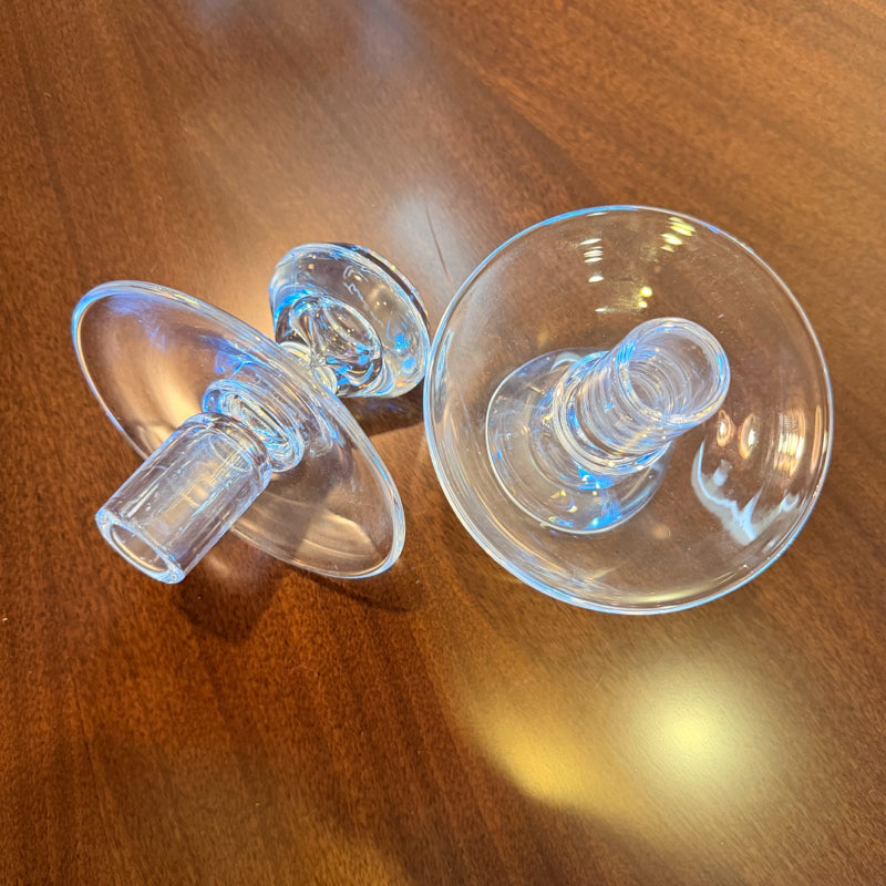 Stueben Glass Candleholders