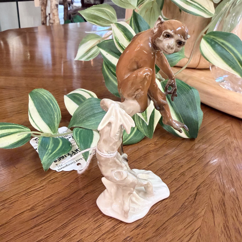 Vintage German Porcelain Monkey Figurine