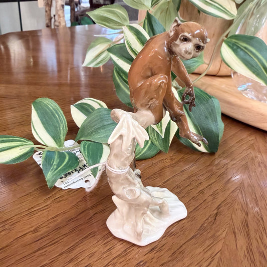 Vintage German Porcelain Monkey Figurine