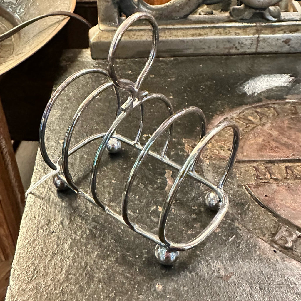 English Toast Rack Silver-Plate