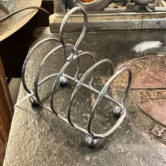 English Toast Rack Silver-Plate