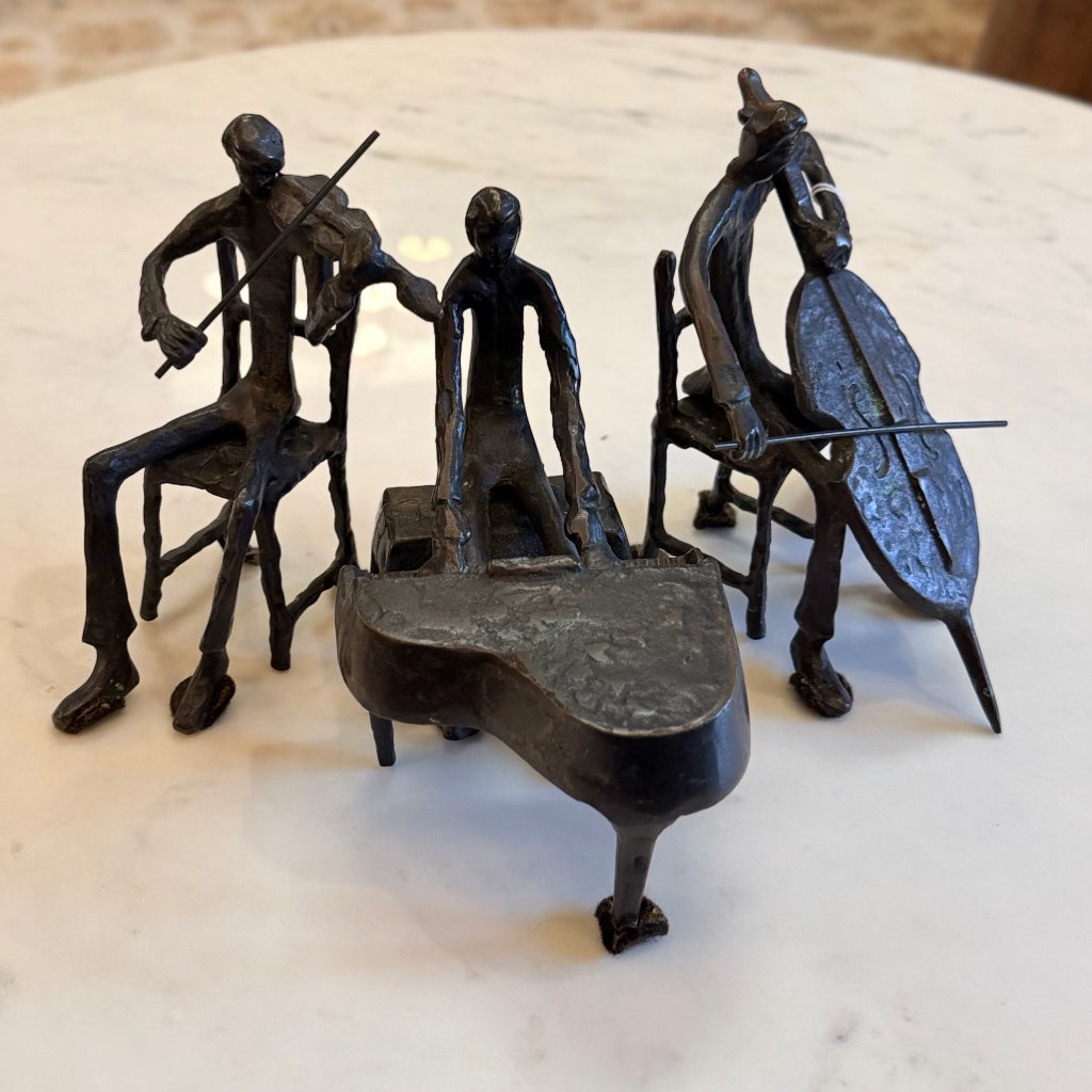Bronze Smelt Mod Jazz Trio Statues