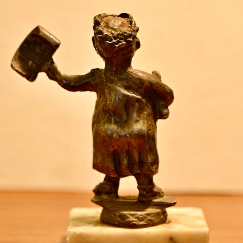 Small Bronze Philosopher Figurine