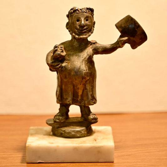 Small Bronze Philosopher Figurine