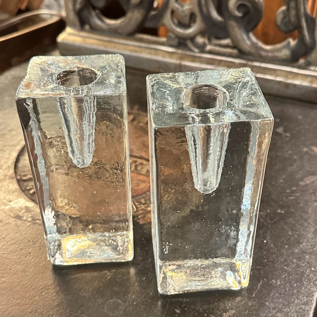Candlesticks Modern Blenko Art Glass