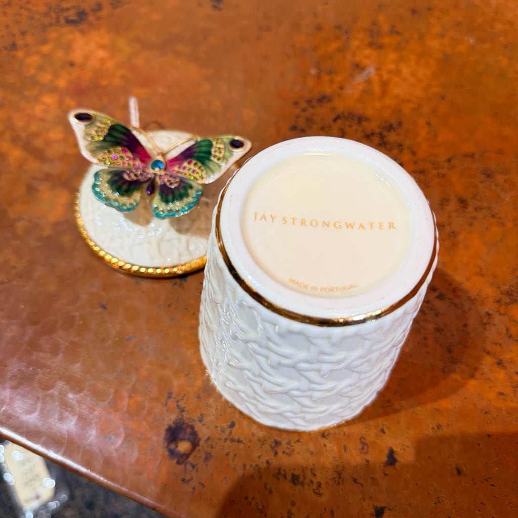 Jay Strongwater Porcelain Lidded Container
