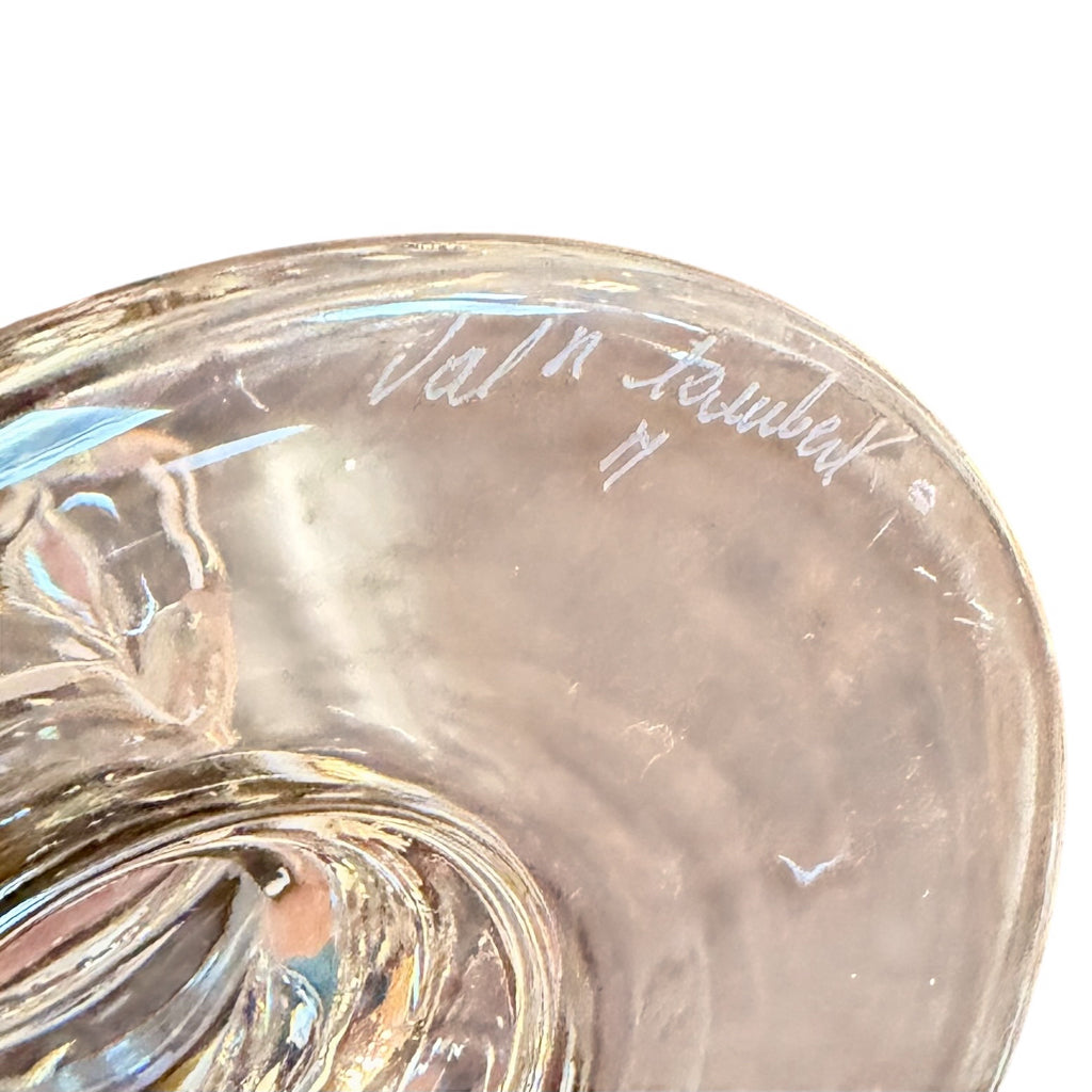 Large French Crystal Bowl "Marguerites" by Lalique