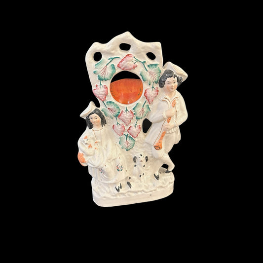 Staffordshire English Figurine Watch Stand