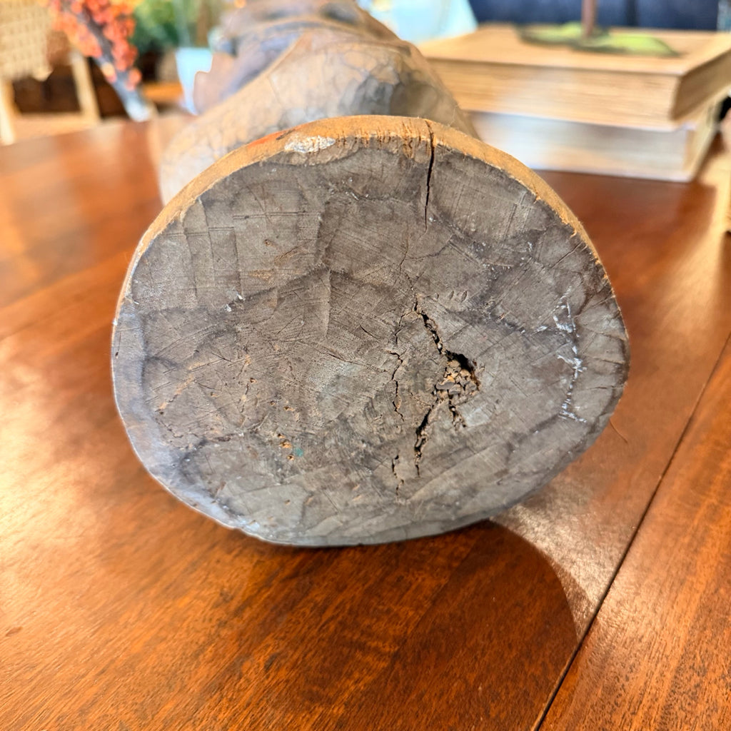 Wood Skkull Statue Vintage Papau New Guinea
