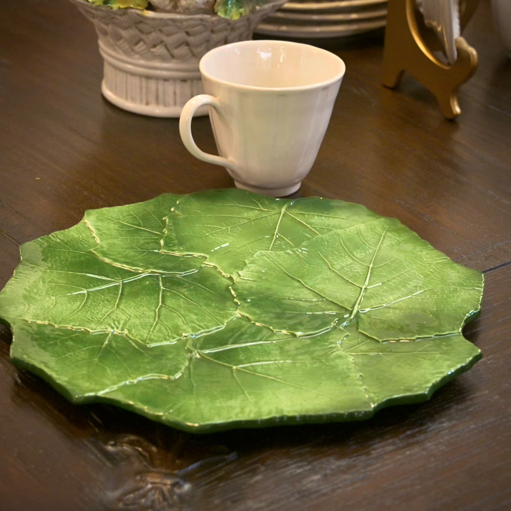 Vietri Foglia Majolica Platter