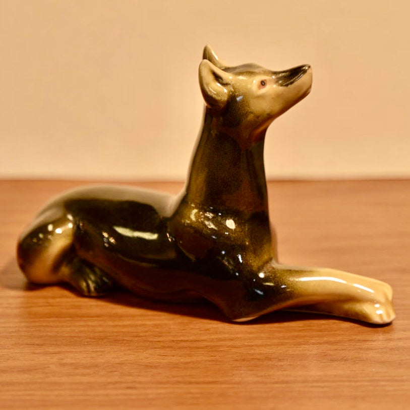 Vintage Dog Figurine Brazilian Pottery