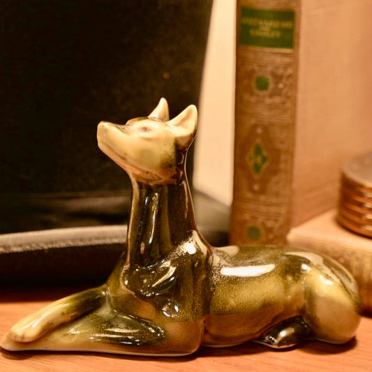 Vintage Dog Figurine Brazilian Pottery