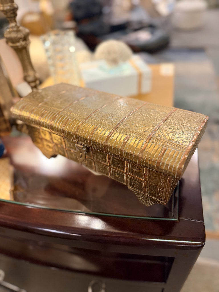 Handcrafted Wrapped Wood Coffer